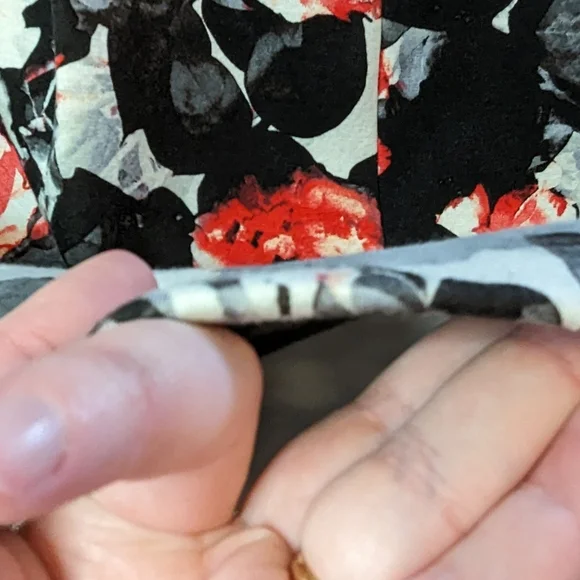 Lord & Taylor szXL foam scuba floral black fit & flare midi retro dress VGUC - Picture 8 of 8